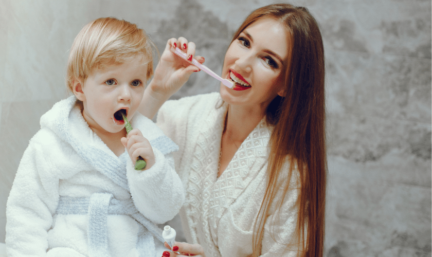 oral care with teeth cleaning