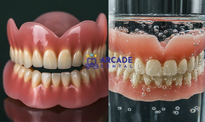 Can You Sleep In a Full Set of Dentures - Arcade Dental